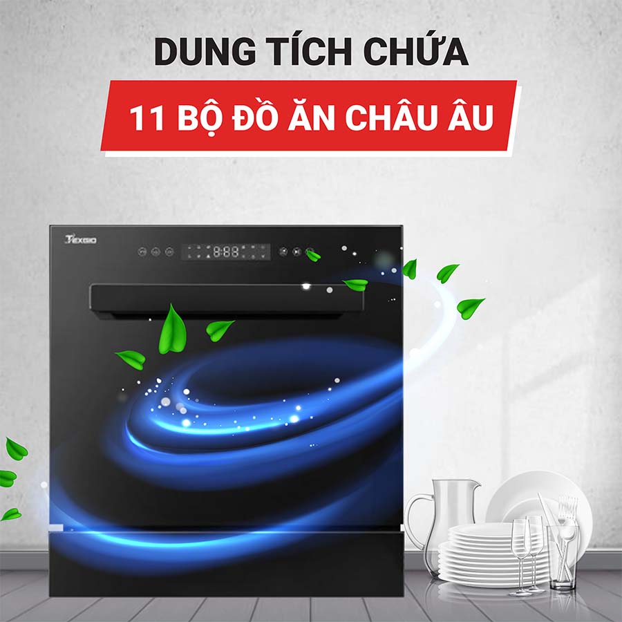 Máy rửa bát 11 bộ Texgio TGWFD78GB